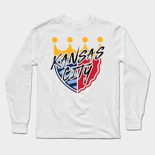 kansas city crown Long Sleeve T-Shirt by crackstudiodsgn